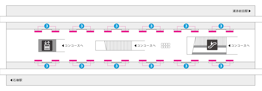 経塚駅ホーム